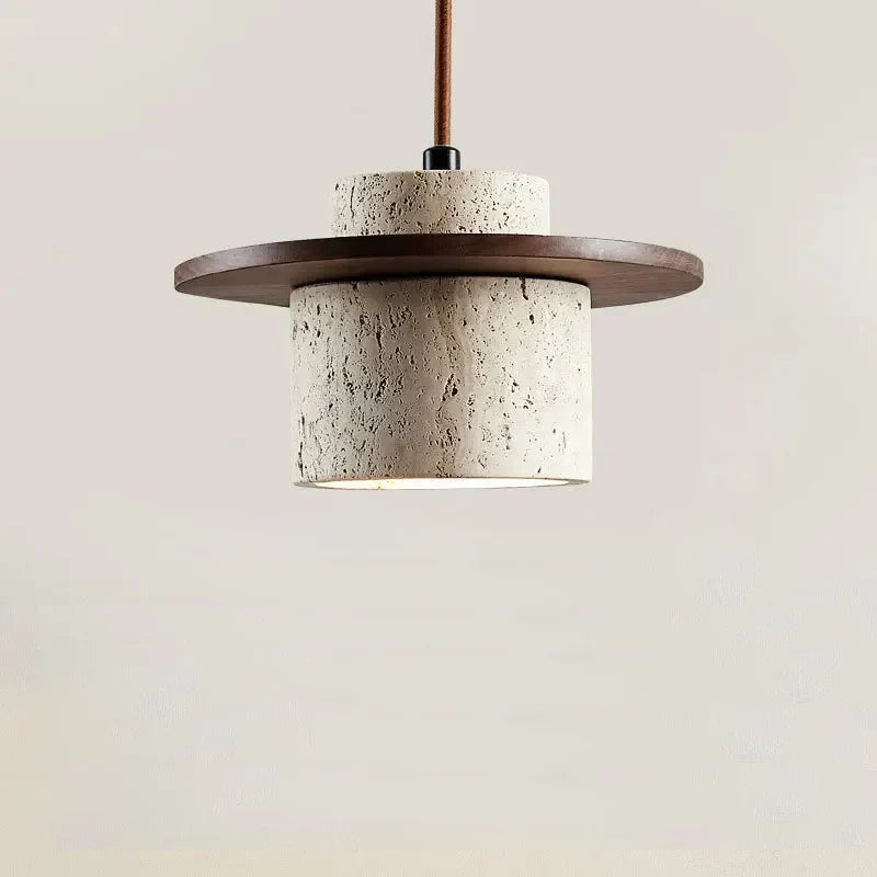Nauta Walnut Travertine LED Pendant Light
