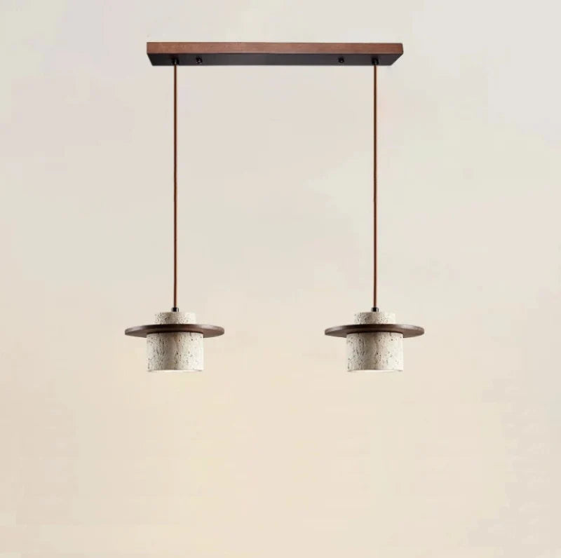 Nauta Walnut Travertine LED Pendant Light