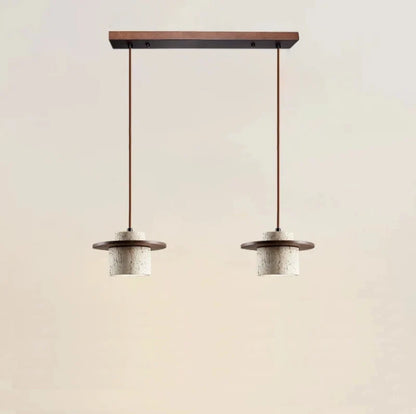 Nauta Walnut Travertine LED Pendant Light