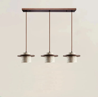 Nauta Walnut Travertine LED Pendant Light