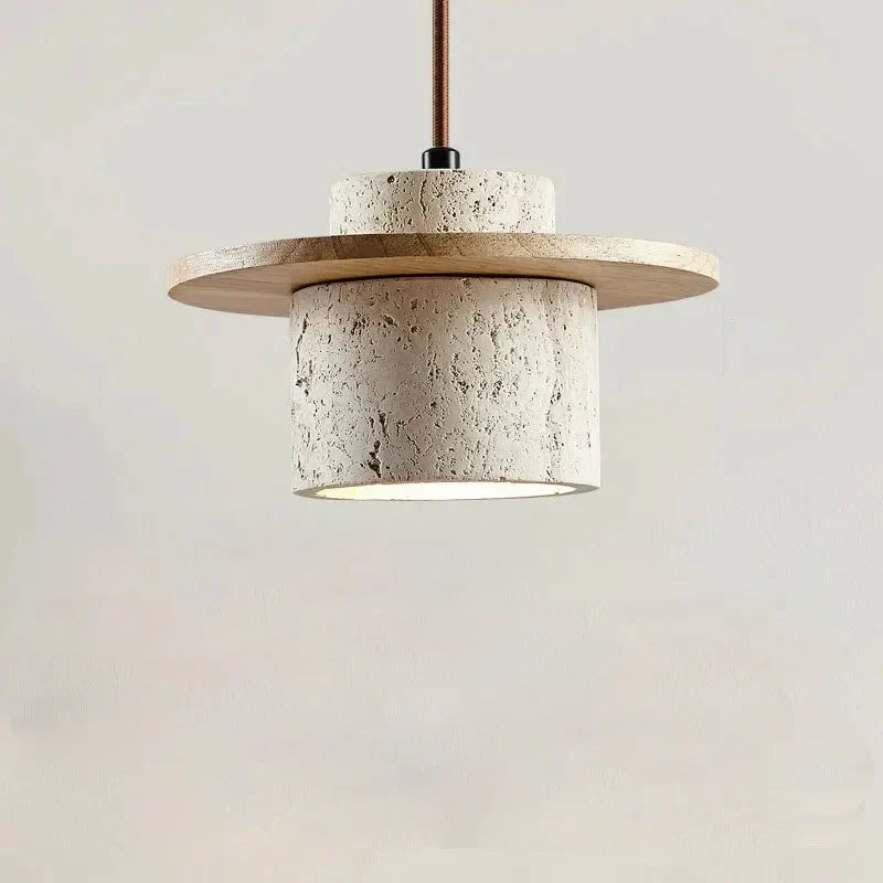 Nauta Walnut Travertine LED Pendant Light
