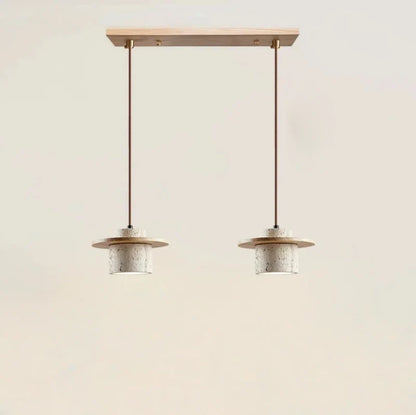 Nauta Walnut Travertine LED Pendant Light