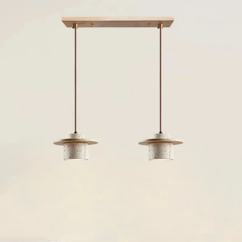 Nauta Walnut Travertine LED Pendant Light