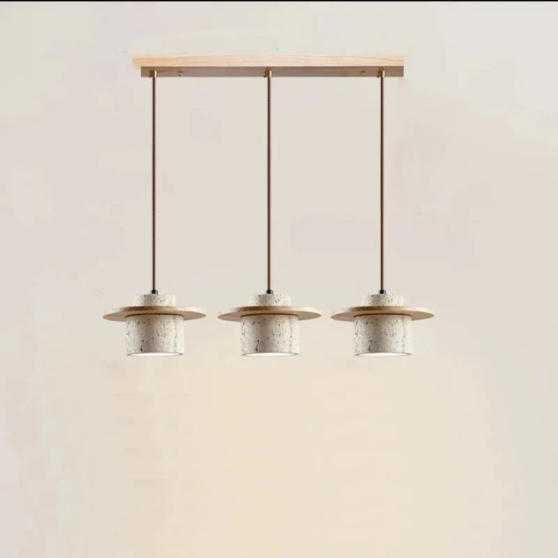 Nauta Walnut Travertine LED Pendant Light