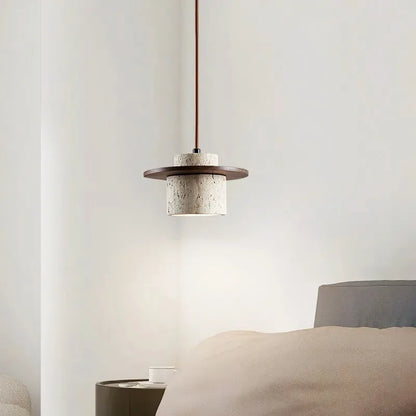 Nauta Walnut Travertine LED Pendant Light