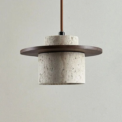 Nauta Walnut Travertine LED Pendant Light