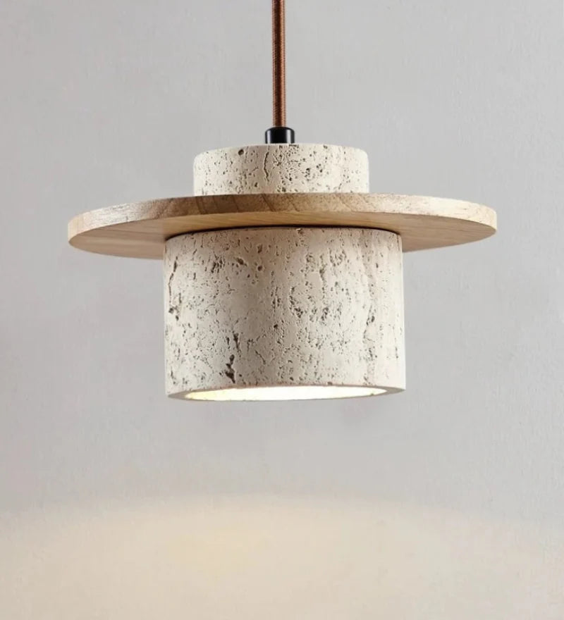 Nauta Walnut Travertine LED Pendant Light