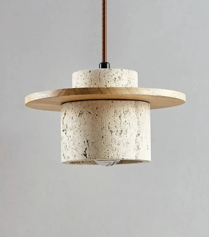 Nauta Walnut Travertine LED Pendant Light