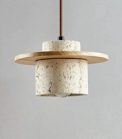 Nauta Walnut Travertine LED Pendant Light