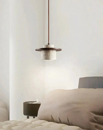 Nauta Walnut Travertine LED Pendant Light