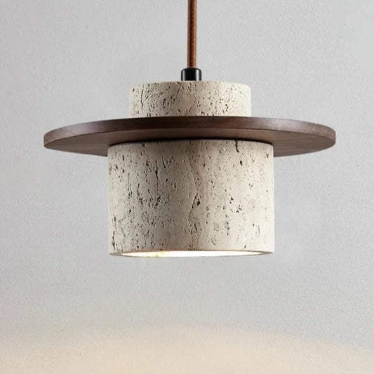 Nauta Walnut Travertine LED Pendant Light