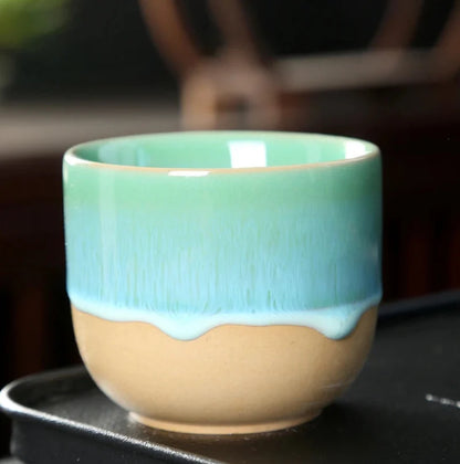 Paint Drip Ceramic Tea Cup