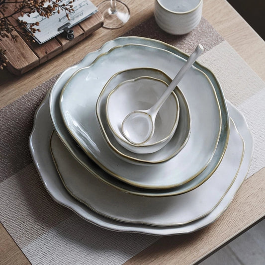 Pearl Ceramic Porcelain Dinner Bowl