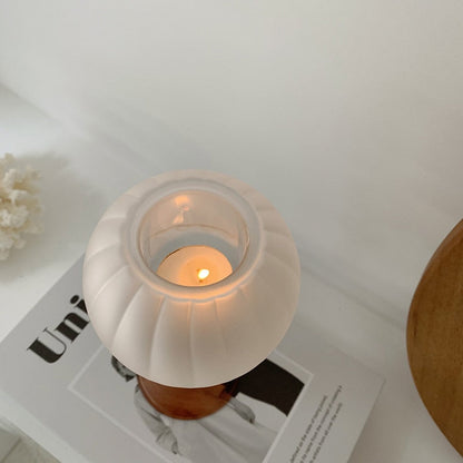 Retro Tulip Glass Candle Holder