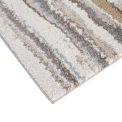 Riley Watercolor Abstract Stripe Woven Area Rug