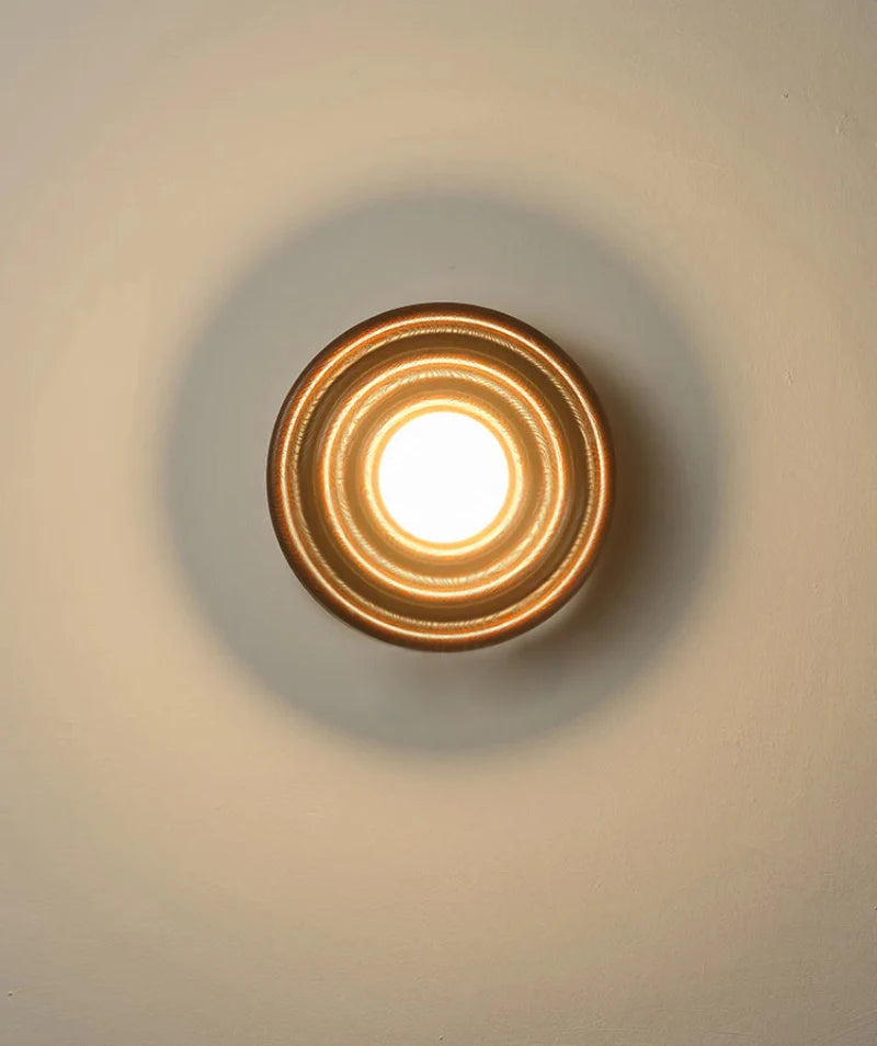 Ripple Walnut Wall Lamp