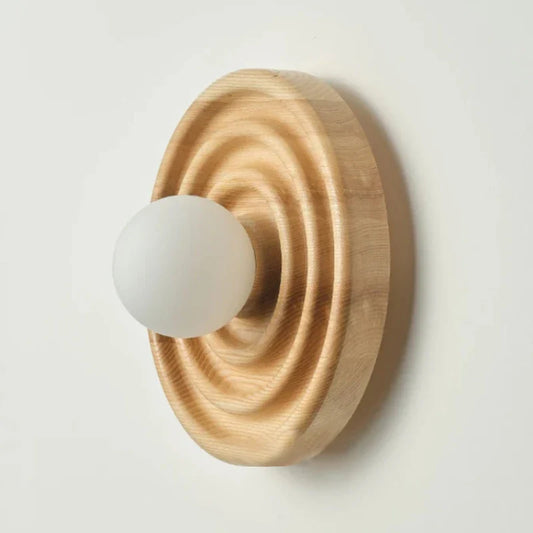 Ripple Walnut Wall Lamp