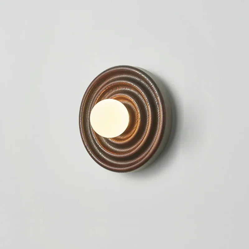 Ripple Walnut Wall Lamp