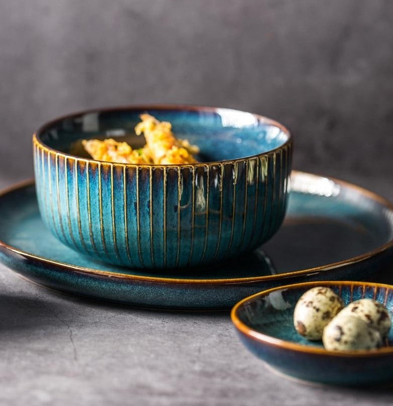 River Blue Ceramic Porcelain Dinnerware