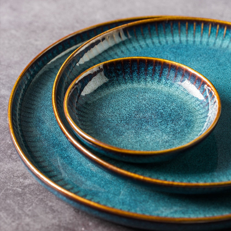 River Blue Ceramic Porcelain Dinnerware