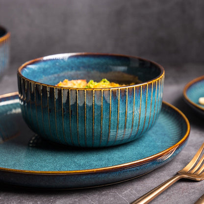 River Blue Ceramic Porcelain Dinnerware