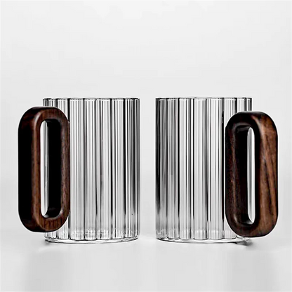 Walnut Loop Glass Coffee Mug