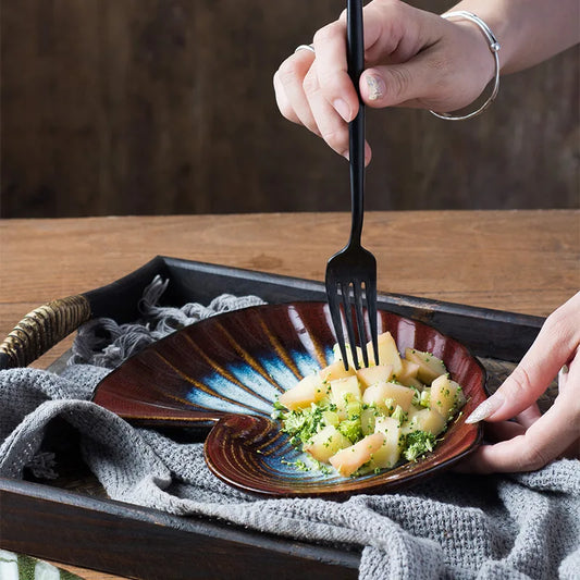 Ocean Whirl Ceramic Plate