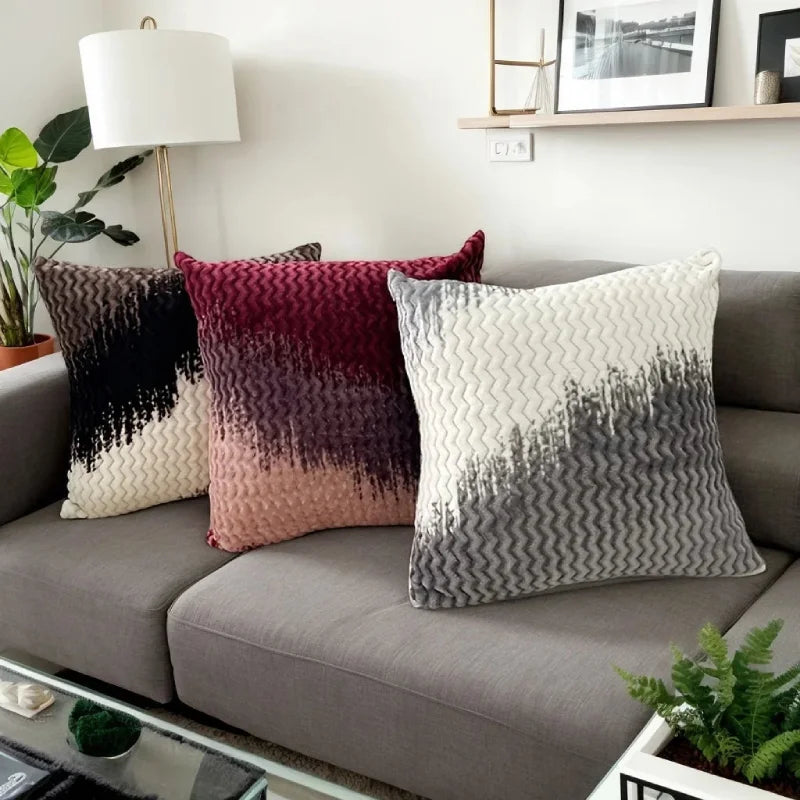Velour Fade Plush Pillow Covers – Set of 2