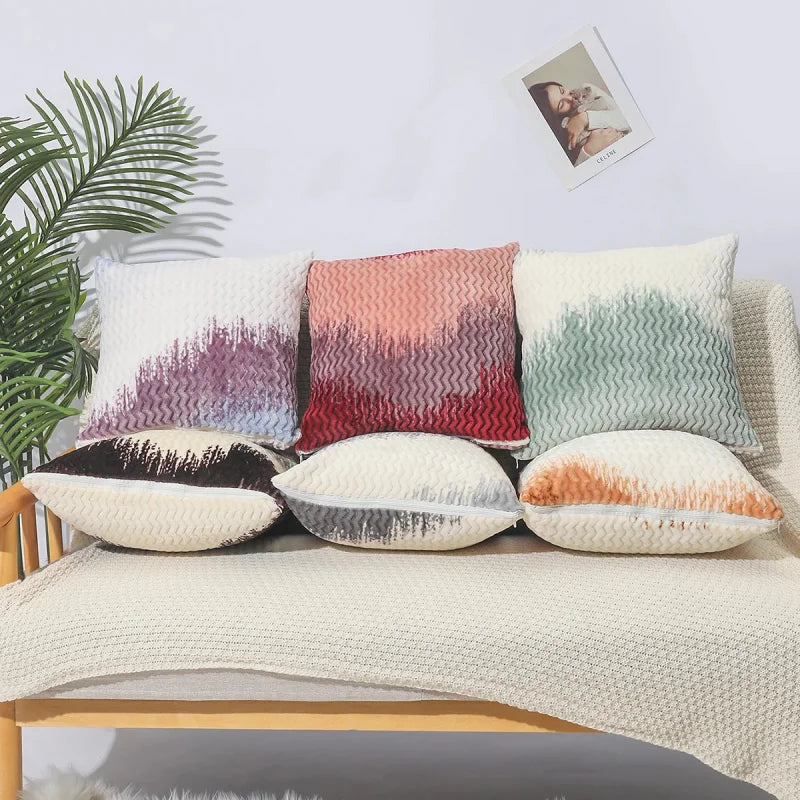 Velour Fade Plush Pillow Covers – Set of 2