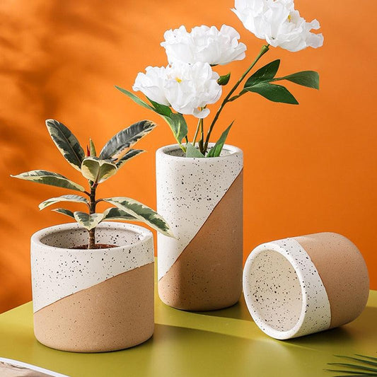 Sanctuary Linen Ceramic Planter