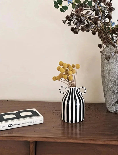 Stripe Loop Ceramic Vase