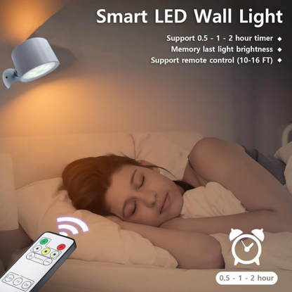 MagnoGlow LED Wall Lamp – Rechargeable, Detachable, Stick-On & Remote-Controlled