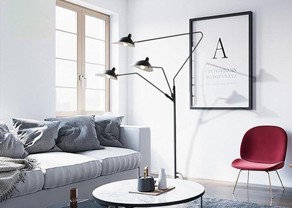 Serge Duckbill Industrial Floor Lamp with 3 Lights