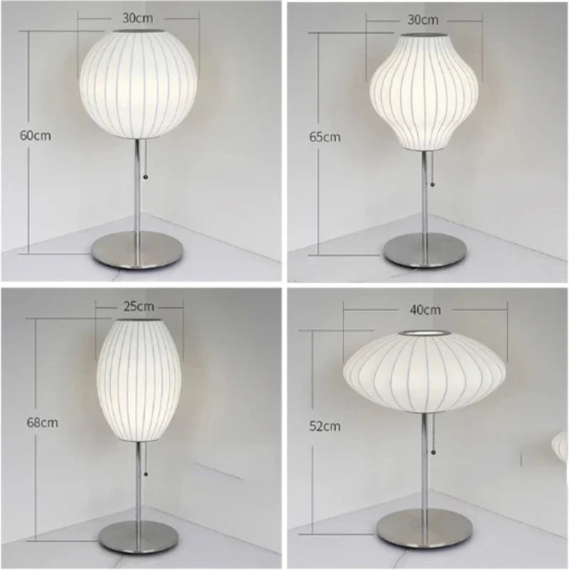 Silk Lights Fabric Table & Floor Lamp