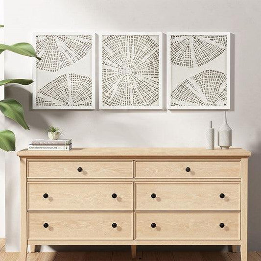 Solana Coastal Rice Paper Framed Shadow Box