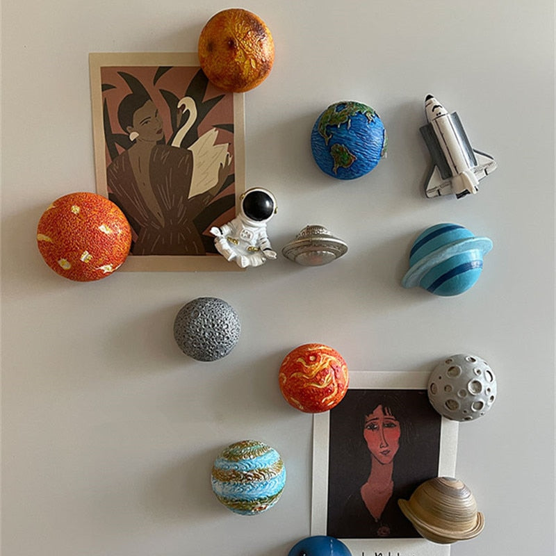 Space Crafts Planet Magnet Figurines