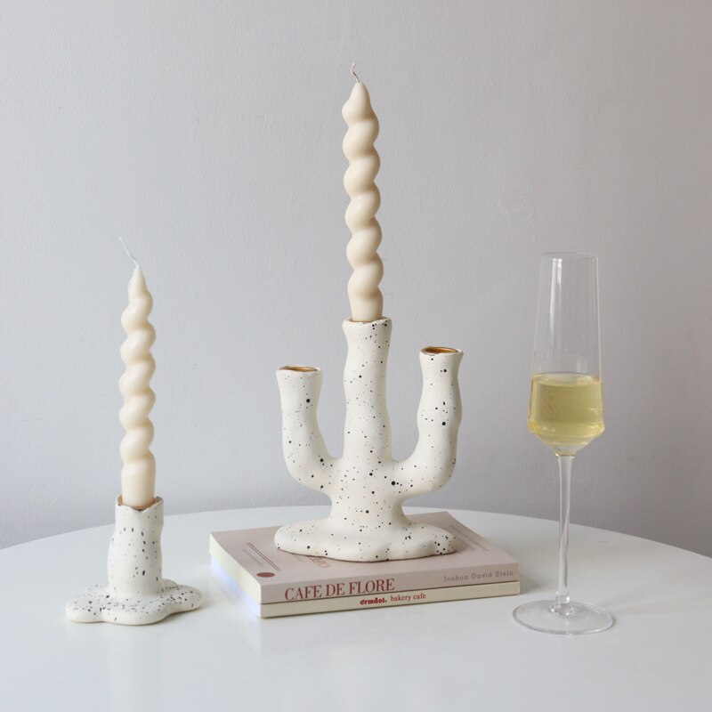 Spotted Resin Candle Holder
