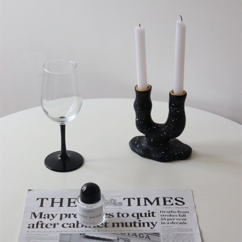 Spotted Resin Candle Holder