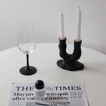 Spotted Resin Candle Holder