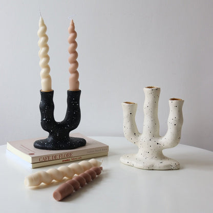 Spotted Resin Candle Holder