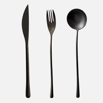 Stein Black Finish Stainless Steel Flatware