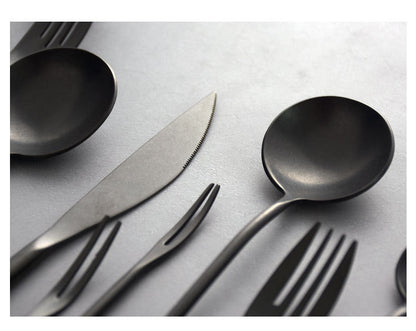 Stein Black Finish Stainless Steel Flatware