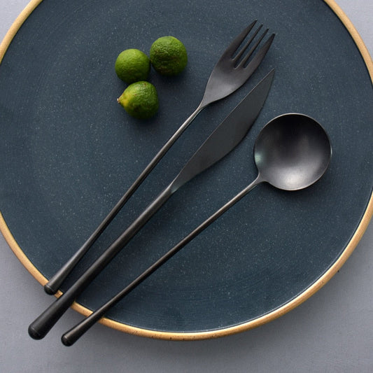 Stein Black Finish Stainless Steel Flatware