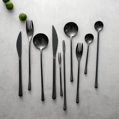 Stein Black Finish Stainless Steel Flatware
