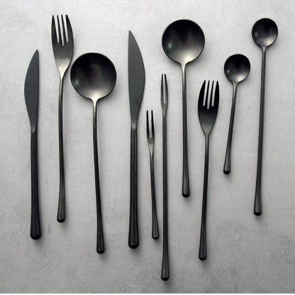 Stein Black Finish Stainless Steel Flatware