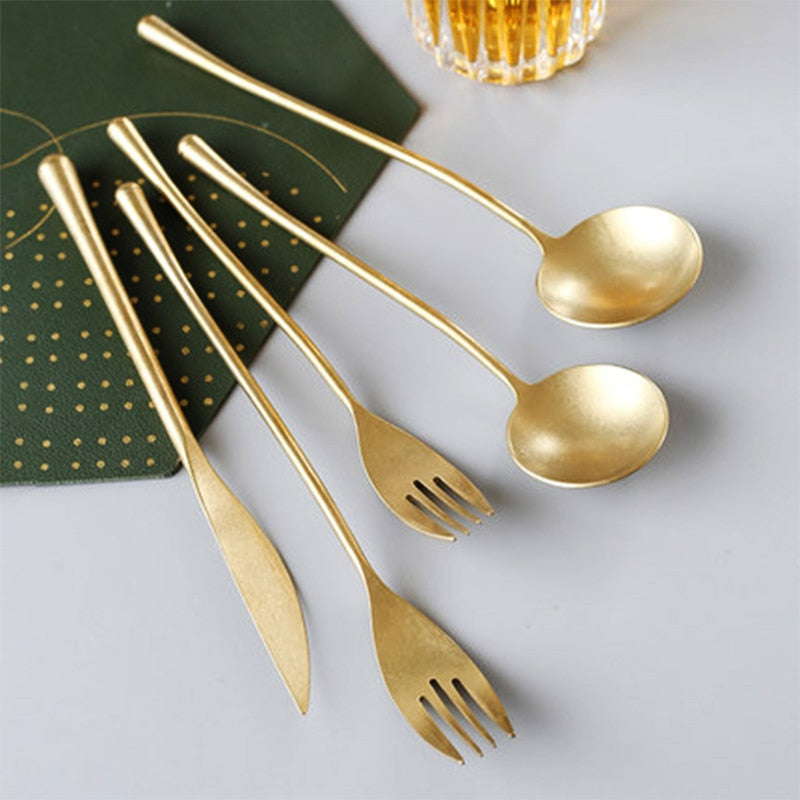 Stein Gold Finish Stainless Steel Flatware