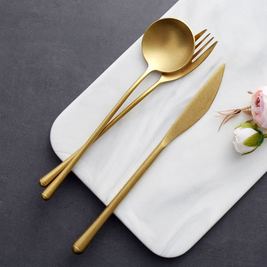 Stein Gold Finish Stainless Steel Flatware