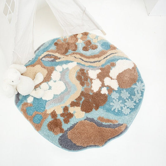 Still Lake 3D Pattern Round Rug