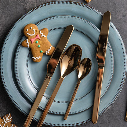 Stitch Row Ceramic Plates
