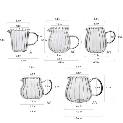 Striped Glass Milk Jug